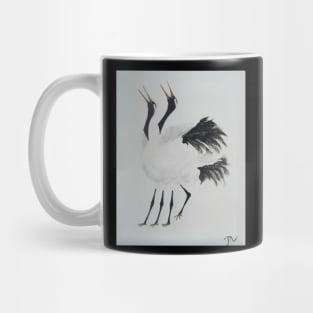 Duet of the Golden-beaked Cranes Mug